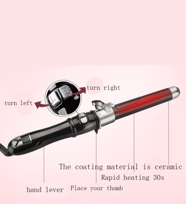 A wand Professional Rotating Curling Iron