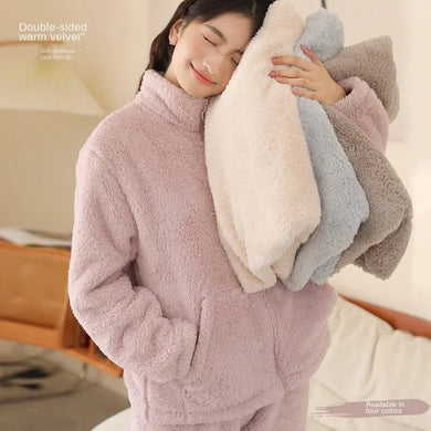 Cozy Coral Fleece Women's Pajamas Set - Foxy Beauty