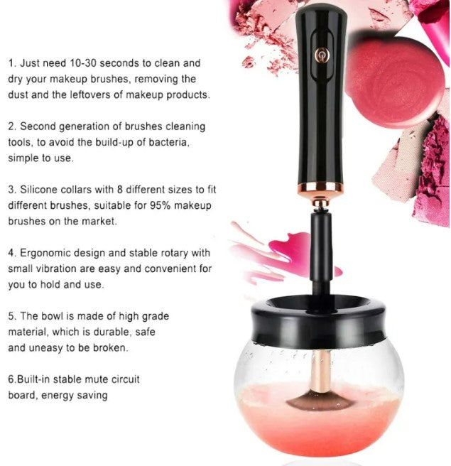 Electric Makeup Brush Cleaner - Red_2