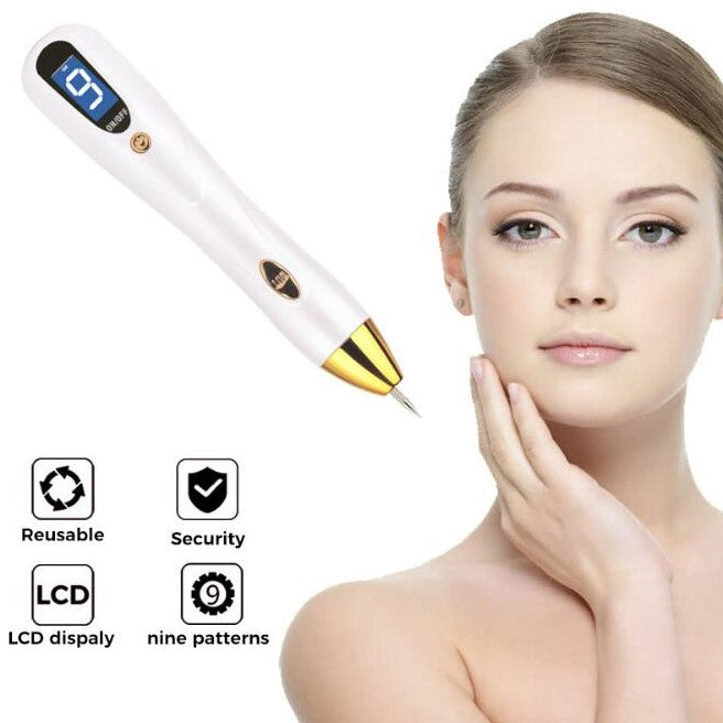 Skin Care Laser Mole, Tattoo Freckle, Wart Corns Dark Spot Removal Pen LCD - Pink_0