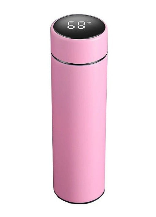 Digital Thermometer Flask - 500ml - Pink_0