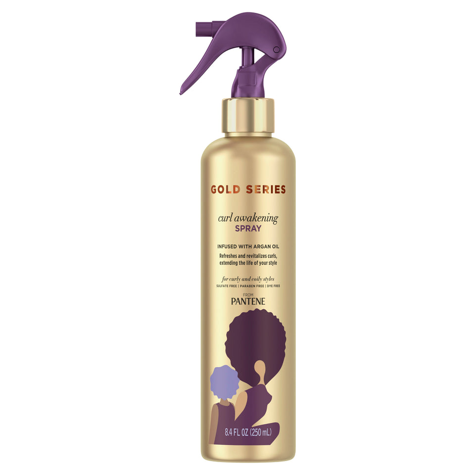 Gold Series from Pantene Awakening Spray with Argan Oil for Curly, Coily Hair