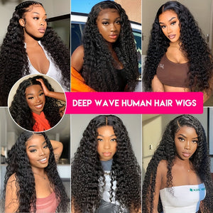 Human Hair Wig - Long Water Wave