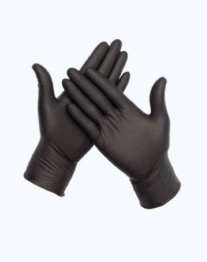 Professional black gloves