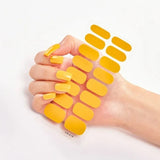 Semi-Cured Gel Nail Strips Manicure Kit Yellow