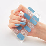 gel nail stickers blue