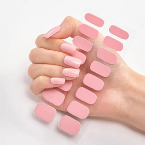 Semi-Cured Gel Nail Strips Manicure Kit Light Pink