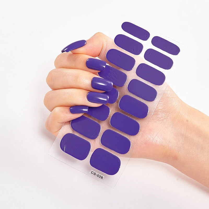 Semi-Cured Gel Nail Strips Manicure Kit