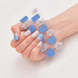 gel nail stickers blue