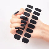 Semi-Cured Gel Nail Strips Manicure Kit Black