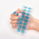 uv gel nail stickers blue