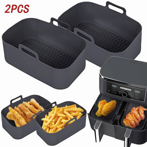 Air Fryer Silicone Tray 2pc Set - Foxy Beauty