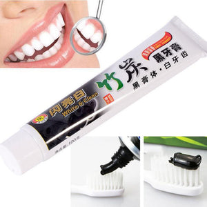 All Natural Bamboo Charcoal Teeth Whitening Toothpaste - Foxy Beauty