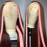 Ombre Strawberry Pink Human Hair Wig
