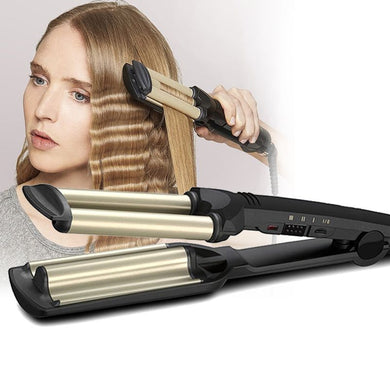 Crimper 3 barrel curling iron