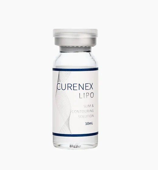 Close-up of Curenex Lipo 10ml Vial Label - Slim and Contouring Solu