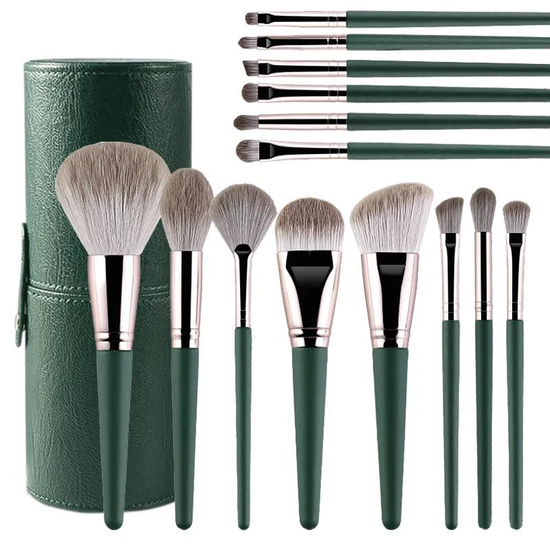 Fluffy Cosmetic Brushes Set - Foundation Eye Shadow Blending