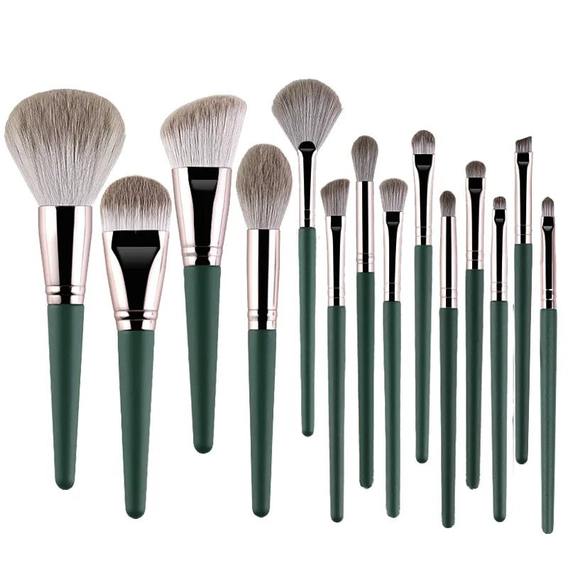 Fluffy Cosmetic Brushes Set - Foundation Eye Shadow Blending