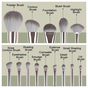 Fluffy Cosmetic Brushes Set - Foundation Eye Shadow Blending