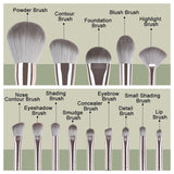 Fluffy Cosmetic Brushes Set - Foundation Eye Shadow Blending