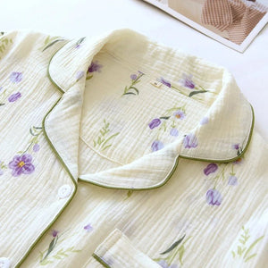 Japanese Cotton Crepe Women's Pajama Set