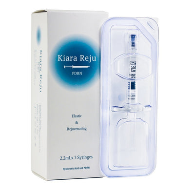 Kiara Reju PDRN Skin Booster box with a single 2.2ml syringe for elastic and rejuvenating skin treatment – available to buy online in South Africa at Foxy Beauty.