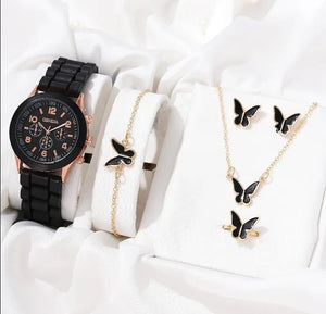 Luxury Women's Watch & Jewelry Set