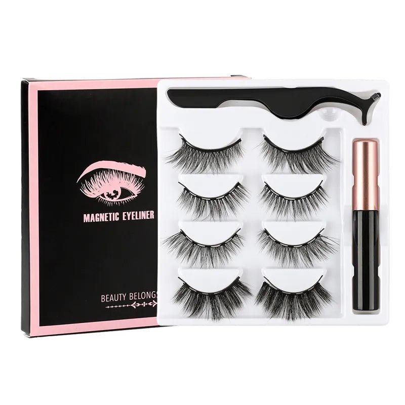 Magnetic Eyelashes Set with Tweezers Waterproof