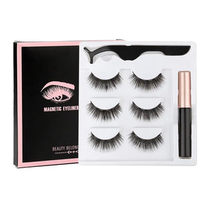 Magnetic Eyelashes Set with Tweezers Waterproof