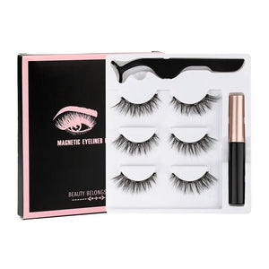 Magnetic Eyelashes Set with Tweezers Waterproof