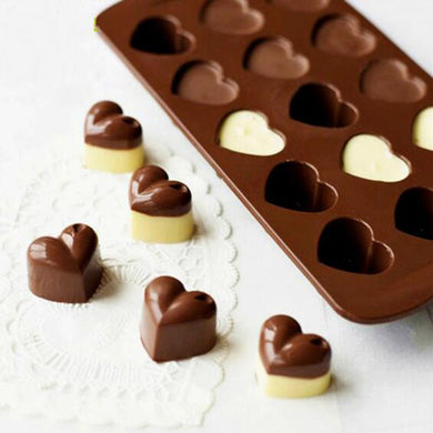 Non-stick Silicone Chocolate Molds Love Heart Shaped