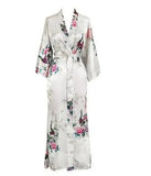 Peacock Floral Kimono Bathrobe Gown