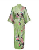 Peacock Floral Kimono Bathrobe Gown