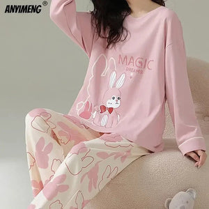 Pink Plaid Puppy Women's Pajama Set