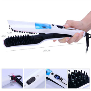 Professional Steam Flat Iron Hair Straightener Comb