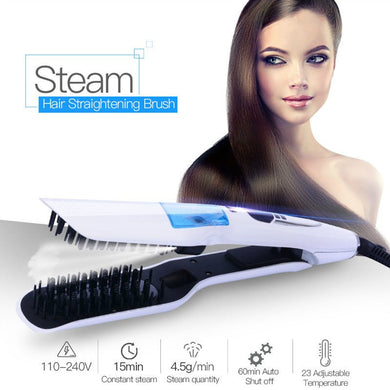 Professional Steam Flat Iron Hair Straightener Comb