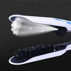 Professional Steam Flat Iron Hair Straightener Comb