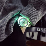 Rhinestone LED Jelly Watches Unisex Luminous