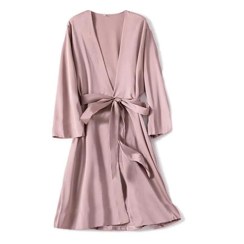 Satin Bridal Kimono Robe - Sexy