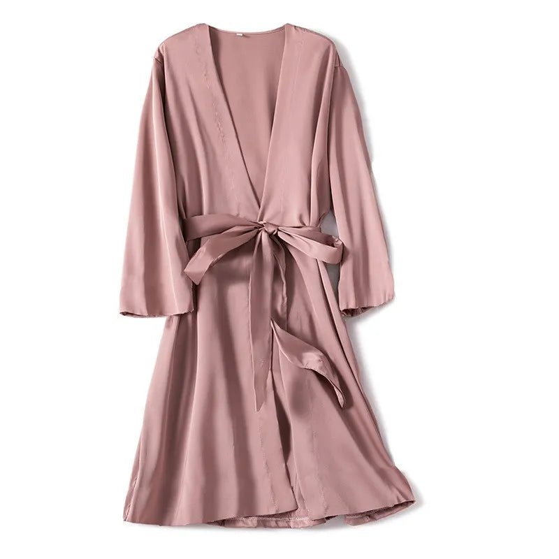 Satin Bridal Kimono Robe - Sexy