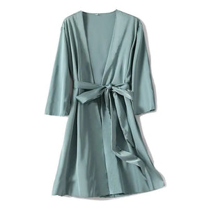 Satin Bridal Kimono Robe - Sexy