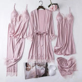 Satin Bridal Robe Set Nightwear Gown