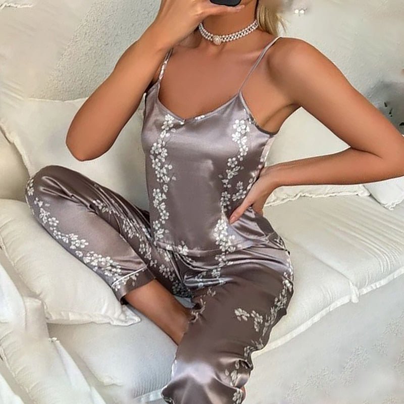 Silk Satin Pajama Set for Women