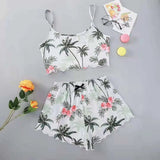 Summer Crop Top Pajama Set