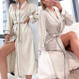 Summer V-Neck Rayon Kimono Bathrobe